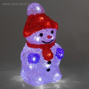 Фигура акриловая Снеговичек на батарейках, 11*11*22см, 24 LED, белый. Артикул Г2310856