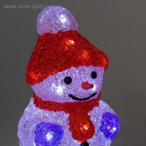 Фигура акриловая Снеговичек на батарейках, 11*11*22см, 24 LED, белый. Артикул Г2310856