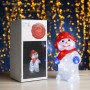 Фигура акриловая Снеговик с шарфиком, 13*15*25см, контроллер с димером белый. Артикул Г2310857