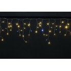 Гирлянда уличная "Бахрома", 25.0м/0.3-0.4-0.6м, провод-ПВХ черный, цвет белый теплый, flash-белый, стыкуется. Артикул Г024-9