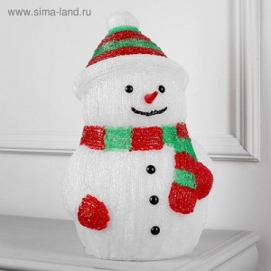 Фигура акриловая Снеговик, 25*44*20см, 40 LED, мигание, постоянное свечение, белый. Артикул Г15037533