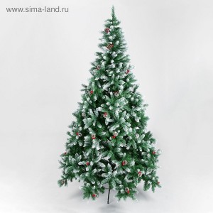 арт.Е540649 Елка заснеженная с инеем, ягодами, высота 240см