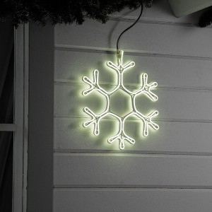 Снежинка неоновая, диаметр 40см,  360 LED цвет-белый. Артикул Г3661980