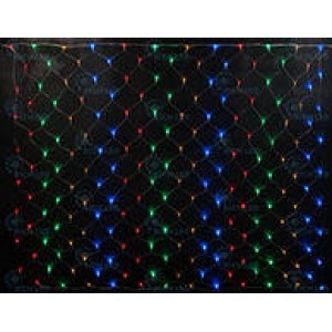 арт.Г9516 Светодиодная сетка, 8-ми режимным контроллером, размер 2.0*2.0м, цвет- мульти.